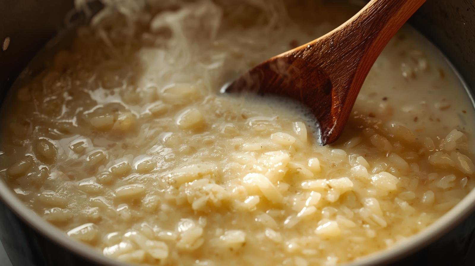 Creamy authentic arroz con leche rice pudding topped with cinnamon